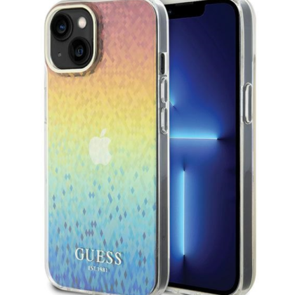 Guess IML Faceted Mirror Disco Iridescent Case for iPhone Apple 15 GUHCP15SHDECMI 3666339172312