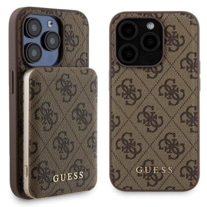 Guess GUBPM5P15L4GEMGW Rear Cover + Powerbank for Apple iPhone 15 Pro GUBPM5P15L4GEMGW 3666339214760
