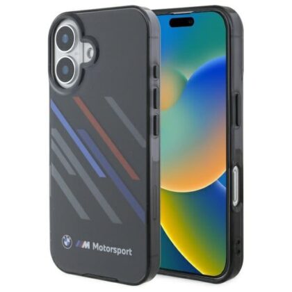 BMW Motorsport IML Random Stripes Back Case for Apple iPhone 16 BMHCP16S23HTRAK 3666339325329