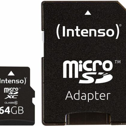 MEMORY MICRO SDXC 64GB C10/W/ADAPTER 3413490 INTENSO  3413490 4034303017973