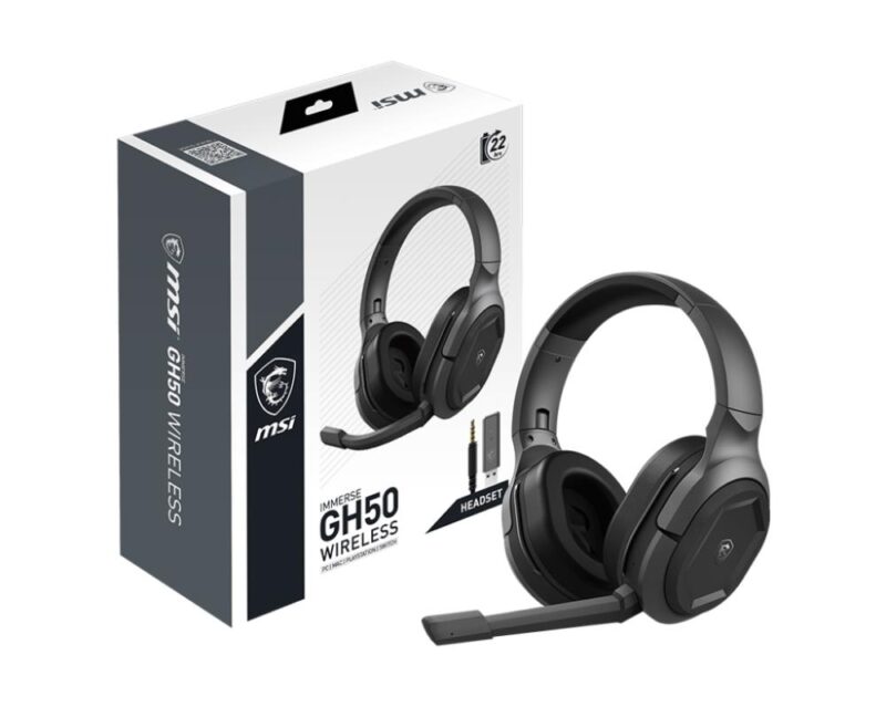 HEADSET/IMMERSE GH50 WIRELESS MSI  IMMERSEGH50WIRELESS 4719072934491