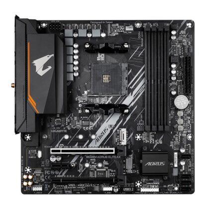 Mainboard GIGABYTE AMD B550 SAM4 Micro-ATX Memory DDR4 Memory slots 4 1xPCI-Express 3.0 1x 1xPCI-Express 3.0 4x 1xPCI-Express 4.0 16x 2xM.2 1xDVI-D 1xHDMI 4xUSB 2.0 4xUSB 3.2 1xPS/2 1xRJ45 3xAudio port B550MAORUSELITEAX1.3  B550MAORUSELITEAX1.3 4719331855055