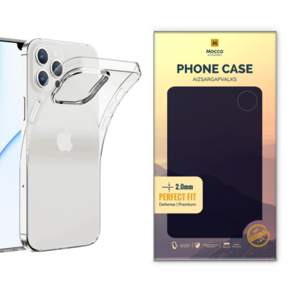 Mocco Original Clear Case 2mm Silicone Case for Apple iPhone 14 Pro Transparent PC7232021PR 4752168111161