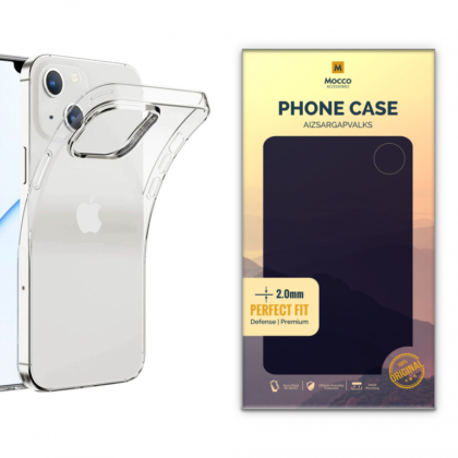 Mocco Original Clear Case 2mm Silicone Case for Apple iPhone 14 Plus Transparent PC132014PL 4752168111260