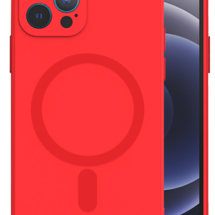 Mocco MagSilicone Soft Back Case Silicone Case for Apple iPhone 14 Pro Red MO-MAGSI-IPH-14PR-RE 4752168114353