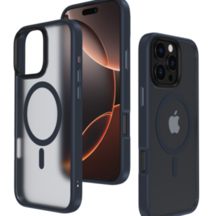 Mocco Signature MagSafe Back Case for Apple iPhone 16 Pro Max MC-SN-MS-IPH-16PM-BL 4752168138830