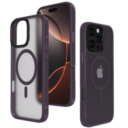 Mocco Signature MagSafe Back Case for Apple iPhone 16 Pro Max MC-SN-MS-IPH-16PM-PU 4752168138854