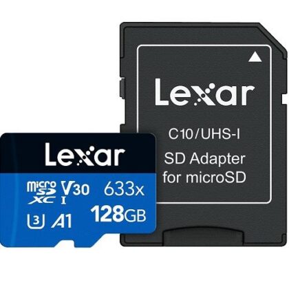 MEMORY MICRO SDXC 128GB UHS-I/W/ADAPTER LSDMI128BB633A LEXAR  LSDMI128BB633A 843367119707