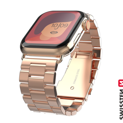 Swissten Metal Strap for Apple Watch 1/2/3/4/5/6/SE / 40 mm / 42 mm / Gold 46000313 8595217477247
