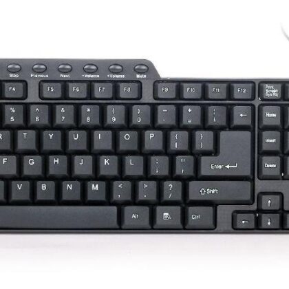 KEYBOARD MULTIMEDIA USB ENG/BLACK KB-UM-104 GEMBIRD  KB-UM-104 8716309091138