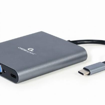 Gembird USB Type-C Multi-Port Adapter + Card Reader A-CM-COMBO6-01 8716309121453