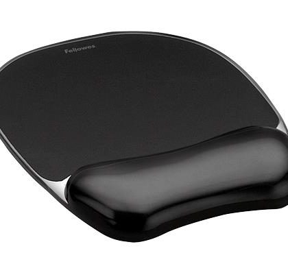 MOUSE PAD CRYSTAL GEL/BLACK 9112101 FELLOWES  9112101 043859527175