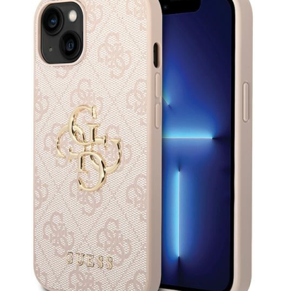 Guess PU Leather 4G Metal Logo Case for Apple iPhone 15 Plus GUHCP15M4GMGPI 3666339171599