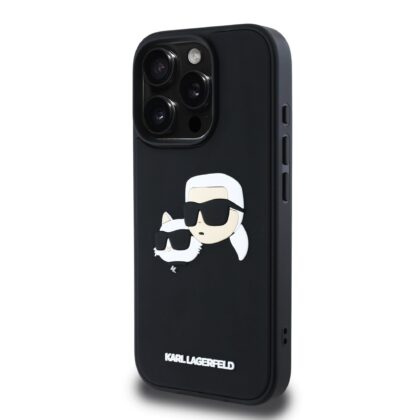 Karl Lagerfeld 3D Rubber Double Heads Case for Apple iPhone 16 Pro KLHCP16LRBCKCHLK 3666339402181