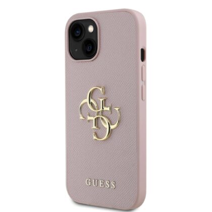 Guess PU Grained 4G Metal Logo Case for Apple iPhone 15 GUHCP15SPGT4MBP 3666339424794
