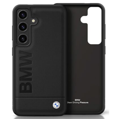 BMW Leather Big Wordmark Case for Samsung Galaxy S25 BMHCS25SSLLBK 3666339448738