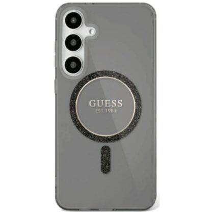 Guess Glitter Circle Classic Logo MagSafe Case for Samsung Galaxy S25 GUHMS25SHFGEREK 3666339449759