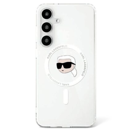 Karl Lagerfeld Button Karl Head Printed Logo MagSafe Case for Samsung Galaxy S25 KLHMS25SHLSKIH 3666339450014