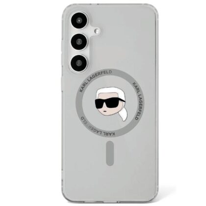 Karl Lagerfeld Button Karl Head Printed Logo MagSafe Case for Samsung Galaxy S25 KLHMS25SHLSKIK 3666339450038