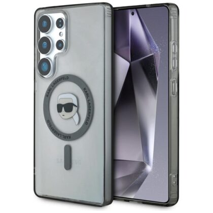 Karl Lagerfeld Button Karl Head Printed Logo MagSafe Case for Samsung Galaxy S25 Ultra KLHMS25LHLSKIK 3666339450045