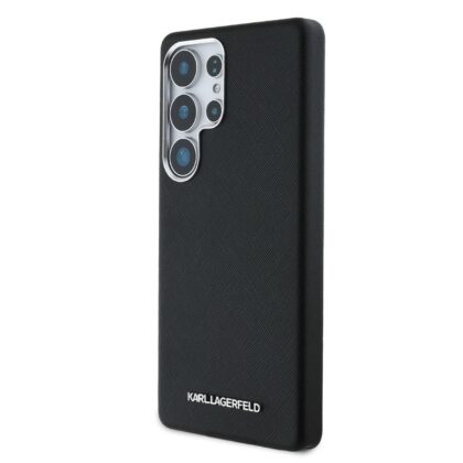 Karl Lagerfeld PU Saffiano Metal Logo and Frame Case for Samsung Galaxy S25 Ultra KLHMS25LPSAFWMCK 3666339450250