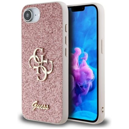 Guess PU Fixed Glitter 4G Metal Logo Case for Apple iPhone 16e GUHCPSE4HG4SGP 3666339453442
