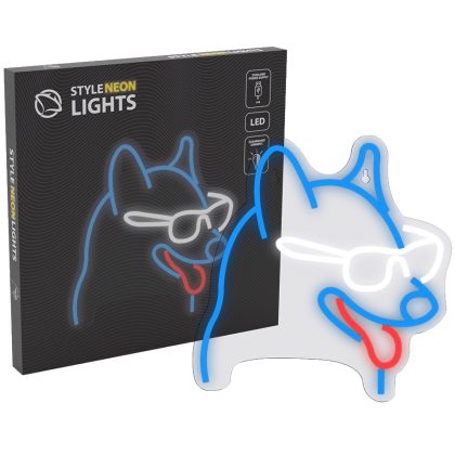 Manta SNL69MT Style Neon Lights Dog With Glasses T-MLX58620 5902510689308