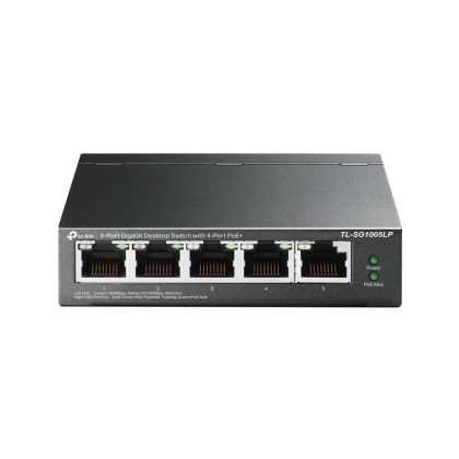 Switch TP-LINK Desktop/pedestal 5x10Base-T / 100Base-TX / 1000Base-T PoE ports 1 TL-SG1005LP  TL-SG1005LP 6935364052720
