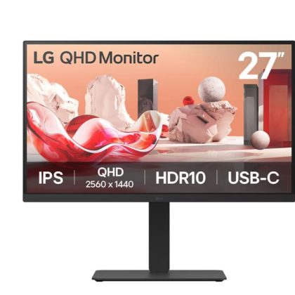 LCD Monitor LG 27BA75QB-B 27" Panel IPS 2560x1440 16:9 100Hz Matte Speakers Swivel Pivot Height adjustable Tilt Colour Black 27BA75QB-B  27BA75QB-B 8806096236239