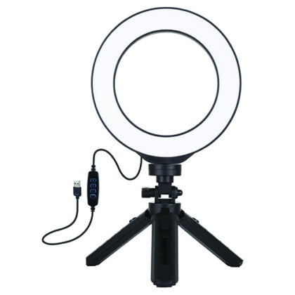 LED Ring Lamp 16cm With Pocket Tripod Mount 12-14.5cm