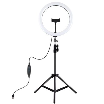 LED Ring Lamp 30 cm With Desktop Tripod Mount Up To 1.1m