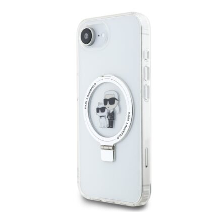 Karl Lagerfeld Ringstand Karl and Choupette MagSafe Case for Apple iPhone 16e KLHMPSE4HMRSKCH 3666339453749