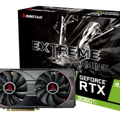 Graphics Card BIOSTAR NVIDIA GeForce RTX 3060 Ti 8 GB GDDR6 256 bit PCIE 4.0 16x GPU 1410 MHz Dual Slot Fansink 1xHDMI 3xDisplayPort VN3606TM82  VN3606TM82 4712960687301