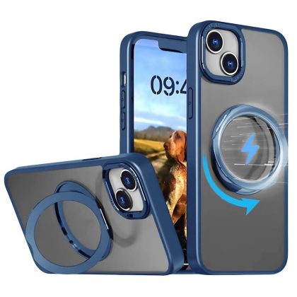 Mocco Mag Ring Rotating case for AppleiPhone 15 Pro Max MO-MRR-IP-15PRMAX-BL 4752168148143