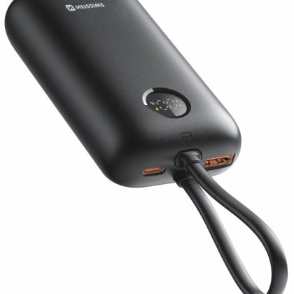 Swissten Voltbox 35W Power Bank 10000 mAh with Built-In Cables USB-C and Lightning 22013936 8595217490550