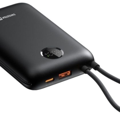 Swissten Voltbox 35W Power Bank 30000 mAh with Built-In Cables USB-C and Lightning 22013938 8595217490574