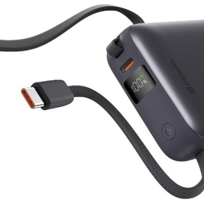 Swissten Power Bank 10000 mAh with Built-In Cables USB-C and Lightning 22013939 8595217490581