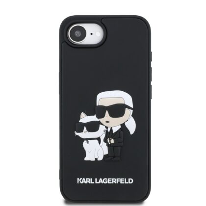 Karl Lagerfeld 3D Rubber Karl and Choupette Case for Apple iPhone 16e KLHCPSE43DRKCNK 3666339453718