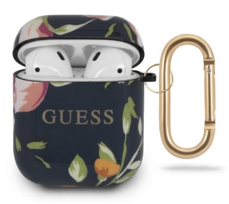 Guess GUACA2TPUBKFL03 Silicone Headset Holder Bag For Airpods 1/2 Floral N.3 GUACA2TPUBKFL03 3700740475355