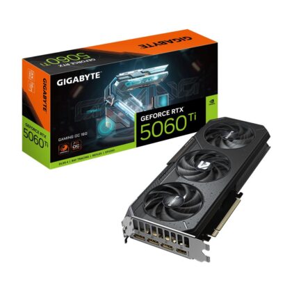 Graphics Card GIGABYTE NVIDIA GeForce RTX 5060 Ti 16 GB GDDR7 128 bit PCIE 5.0 16x GPU 2647 MHz Triple slot Heatpipe N506TGAMINGOC-16GD1.0  GV-N506TGAMING OC-16GD 1.0 4719331356026
