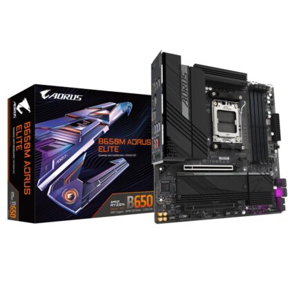 Mainboard GIGABYTE AMD B650 SAM5 Micro-ATX Memory DDR5 Memory slots 4 B650MAORUSELITE1.3  B650M AORUS ELITE 1.3 4719331849818