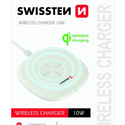 Swissten 10W Wireless charger with USB-C 1.5m cable SW-W-10W-WH 8595217469518