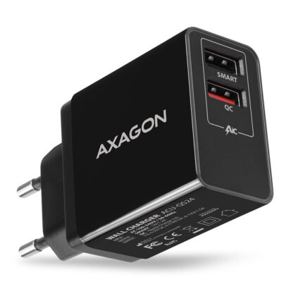 MOBILE CHARGER WALL USB 24W/2PORT ACU-QS24 AXAGON  ACU-QS24 8595247905857