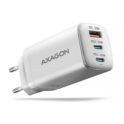 MOBILE CHARGER WALL USB 65W/GAN 3PORT ACU-DPQ65W AXAGON  ACU-DPQ65W 8595247908216