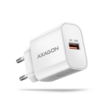 MOBILE CHARGER WALL USB 18W/1PORT WHITE ACU-QC18W AXAGON  ACU-QC18W 8595247908346