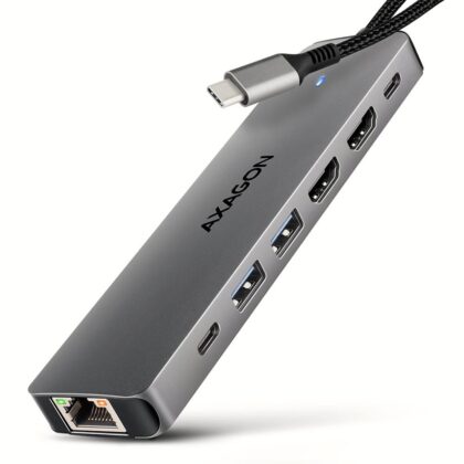 I/O HUB USB-C 7IN1 DUAL 4K/0.15M HMC-7HX2 AXAGON  HMC-7HX2 8595247908681