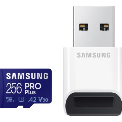 Samsung PRO Plus Memory card micro SDXC / 256GB / U3 / A2 / V30 + Card reader MB-MD256SB/WW 8806094780697