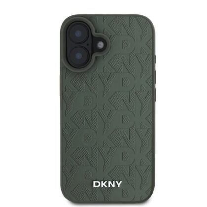 DKNY PU Leather Grid Pattern Magsafe Case for Apple iPhone 16 DKHMP16SPSGPHMN 3666339391775