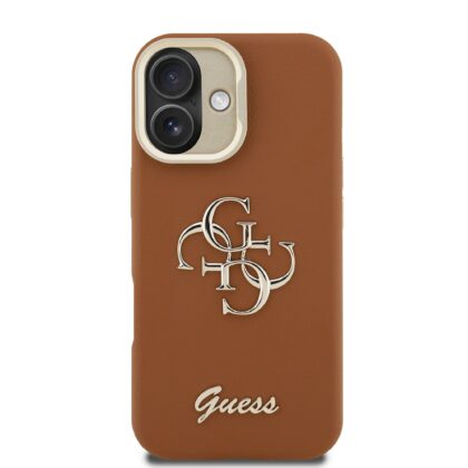 Guess PU Grained 4G Logo Stand Camera Frame Case for Apple iPhone 16 GUHCP16SPCS4GSW 3666339468972