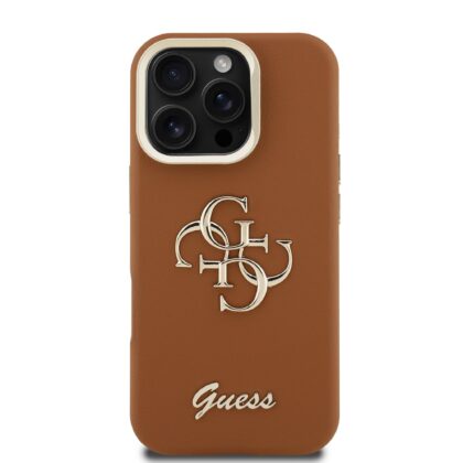 Guess PU Grained 4G Logo Stand Camera Frame Case for Apple iPhone 16 Pro GUHCP16LPCS4GSW 3666339468996